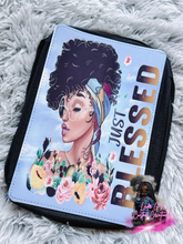 Load image into Gallery viewer, Black Woman Floral Bible Cover and Journal Set: Just Blessed - Ready to Ship