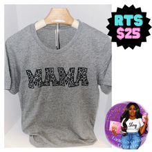 Load image into Gallery viewer, MAMA Leopard T-shirt, Gray