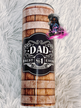 Load image into Gallery viewer, 20oz. Number 1 Best Dad Ever Tumbler Cup: Pre-Order
