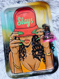 She Slays Black Woman Rolling Tray, Four Twenty - Ready to Ship